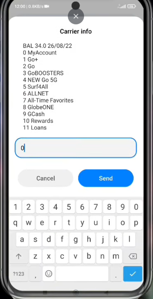 image showing step 2 of enable roaming for postpaid globe customers