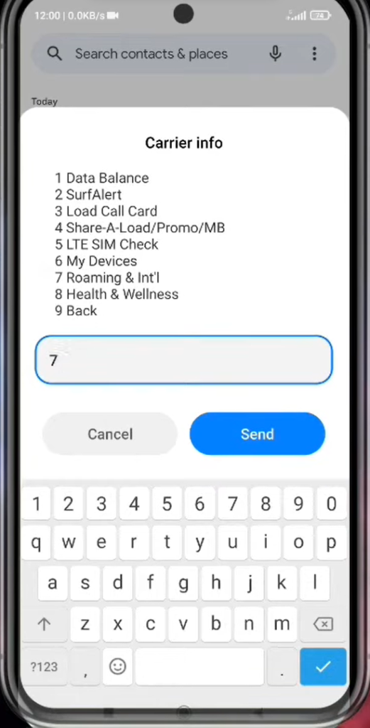 image showing step 3 of enable roaming for postpaid globe customers