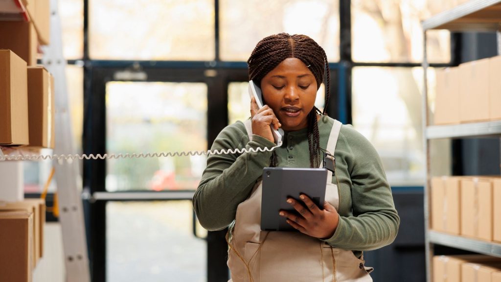 man calling on landline using pte codes