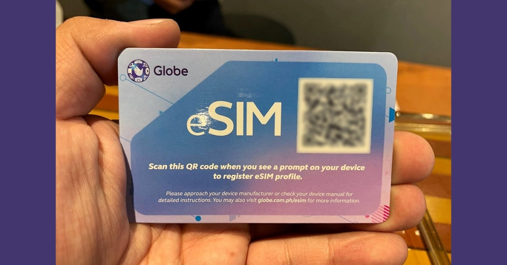 globe esim with qr code